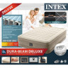 Надувная кровать INTEX Ultra Plush 64428, 152×203×46 см, встроенный насос 220V