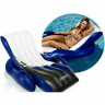 Надувное кресло-шезлонг для плавания 180х135см с подстаканником и ручками, до 100кг 58868